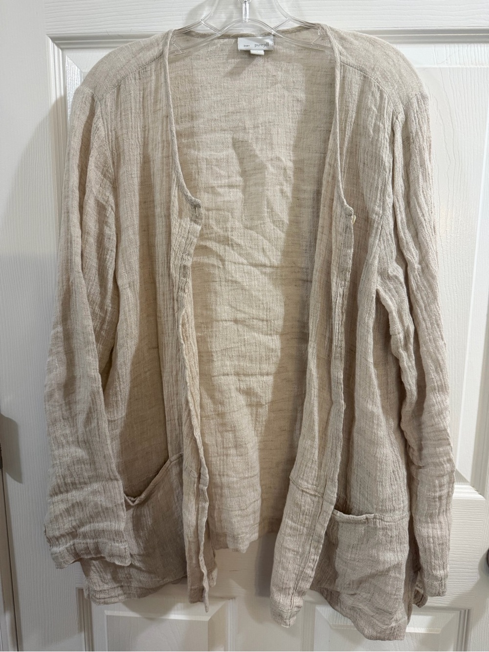 Pure Jill Linen Cardigan Size L